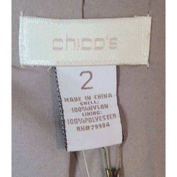 Chico’s Metallic Pewter Sequin Blazer Jacket NWT Size 2 Evening Sparkle - Picture 4 of 10